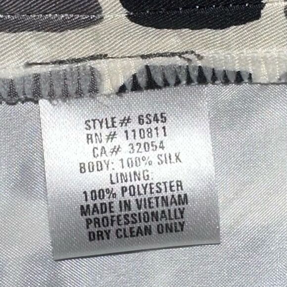 Anthropologie Baraschi Skirt Womes 4 Gray Silk Abstract Block Office Boho Career - Picture 4 of 7